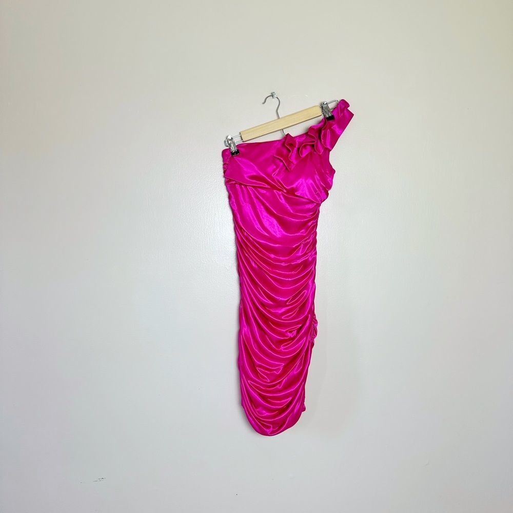 CLEARANCE! Pink Ruby Rox One-Shoulder Ruched Dress Size S Junior NWT